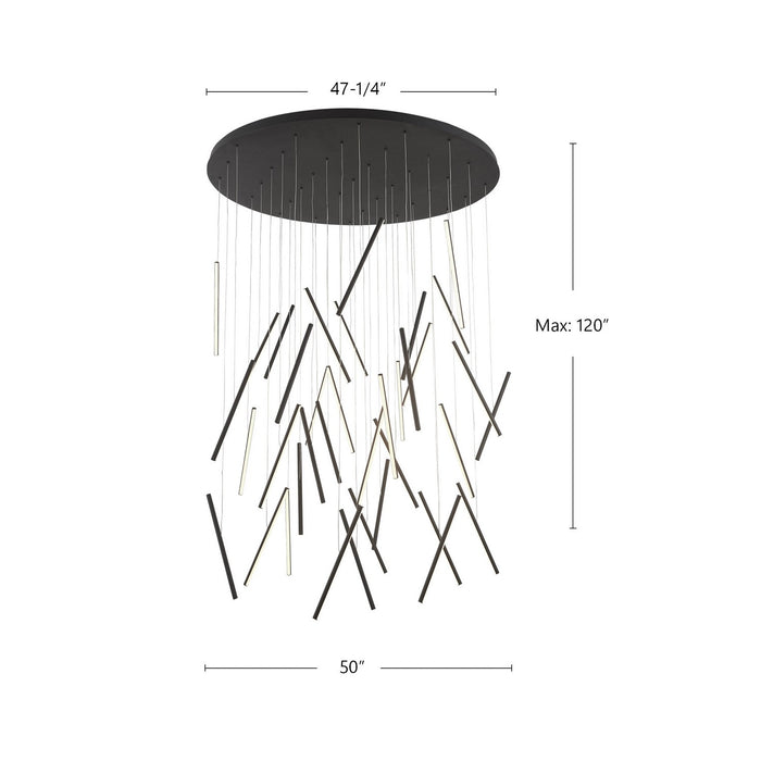Kuzco Lighting - MP14850-BK - LED Pendant - Chute - Black