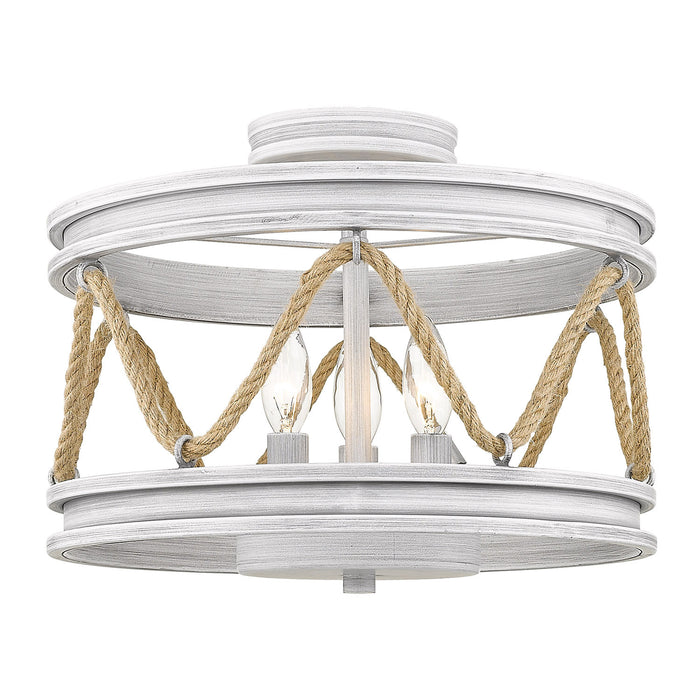 Golden - 1048-SF GDW - Three Light Semi-Flush Mount - Chatham - Gray Driftwood