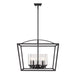 Golden - 4309-5 BLK-BLK-SD - Five Light Chandelier - Mercer - Matte Black