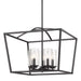 Golden - 4309-5 BLK-BLK-SD - Five Light Chandelier - Mercer - Matte Black