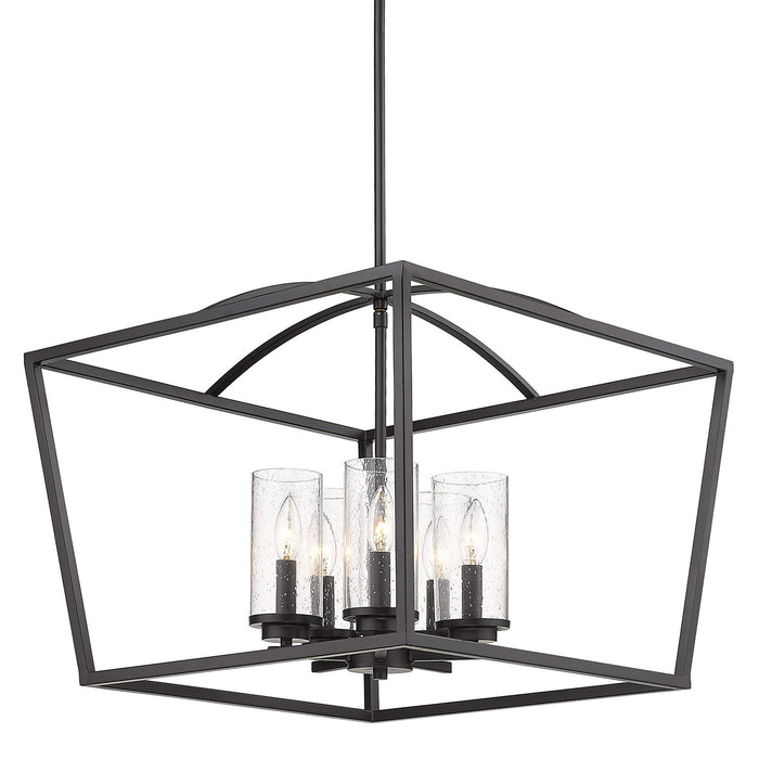 Golden - 4309-5 BLK-BLK-SD - Five Light Chandelier - Mercer - Matte Black