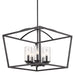 Golden - 4309-5 BLK-BLK-SD - Five Light Chandelier - Mercer - Matte Black