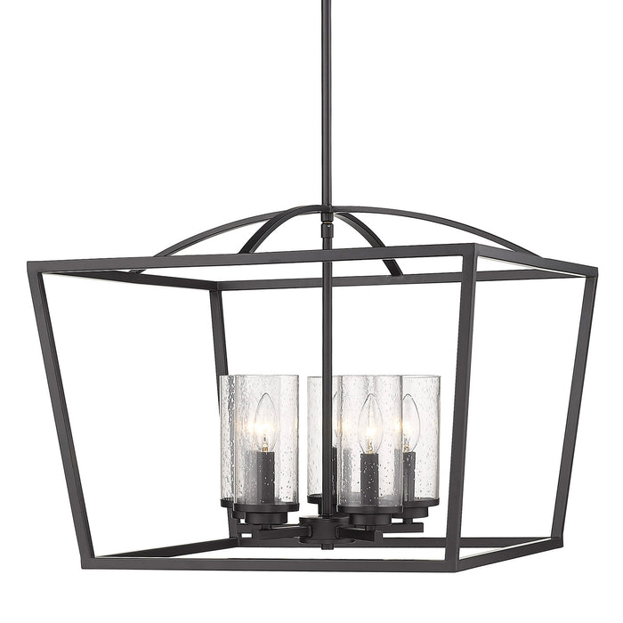 Golden - 4309-5 BLK-BLK-SD - Five Light Chandelier - Mercer - Matte Black