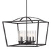 Golden - 4309-5 BLK-BLK-SD - Five Light Chandelier - Mercer - Matte Black
