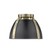 Golden - 6928-FM AB-BLK - One Light Flush Mount - Aldrich - Aged Brass
