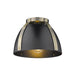 Golden - 6928-FM AB-BLK - One Light Flush Mount - Aldrich - Aged Brass