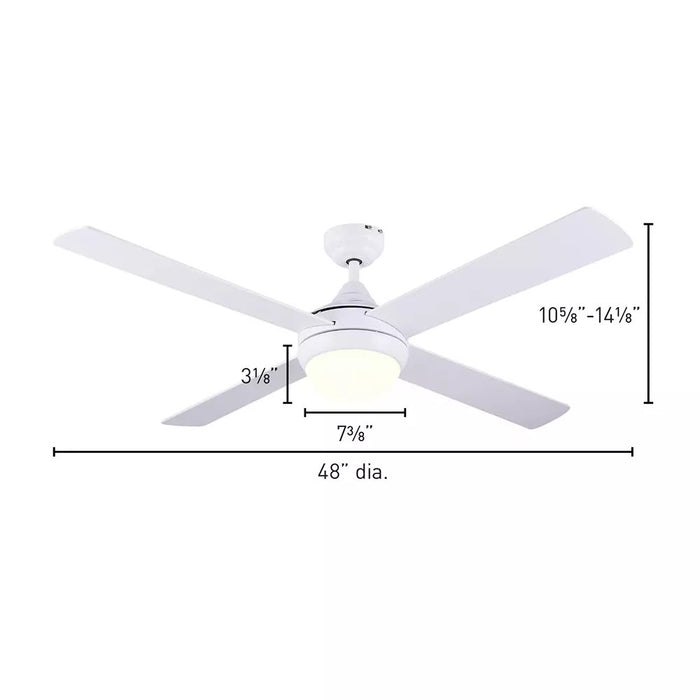 Canarm - CF48FOL4WH - 48" Ceiling Fan - Foley - White