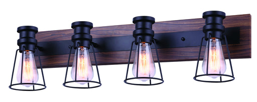 Canarm - IVL752A04BKW - Four Light Vanity - Blake - Black/Faux Wood
