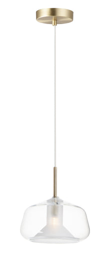 Deuce LED Pendant Satin Brass