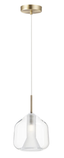 Deuce LED Pendant Satin Brass