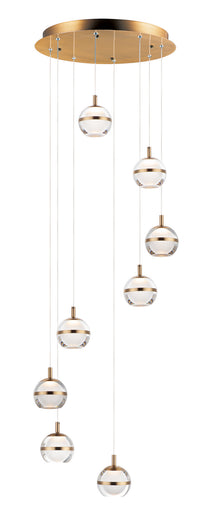 Swank LED Pendant Natural Aged Brass