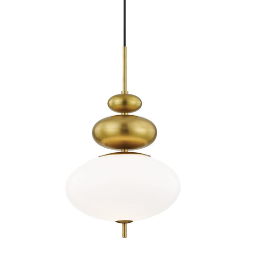 Elsie One Light Pendant Aged Brass
