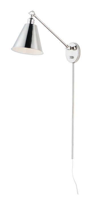 Maxim - 12222PN - One Light Wall Sconce - Library - Polished Nickel