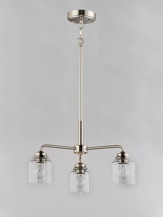 Maxim - 12260CDSN - Three Light Semi-Flush Mount/Chandelier - Acadia - Satin Nickel