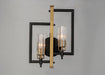 Maxim - 16112CLBKAB - Two Light Wall Sconce - Flambeau - Black / Antique Brass