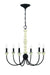 Craftmade - 52626-CWESP - Six Light Chandelier - Meadow Place - Cottage White/Espresso
