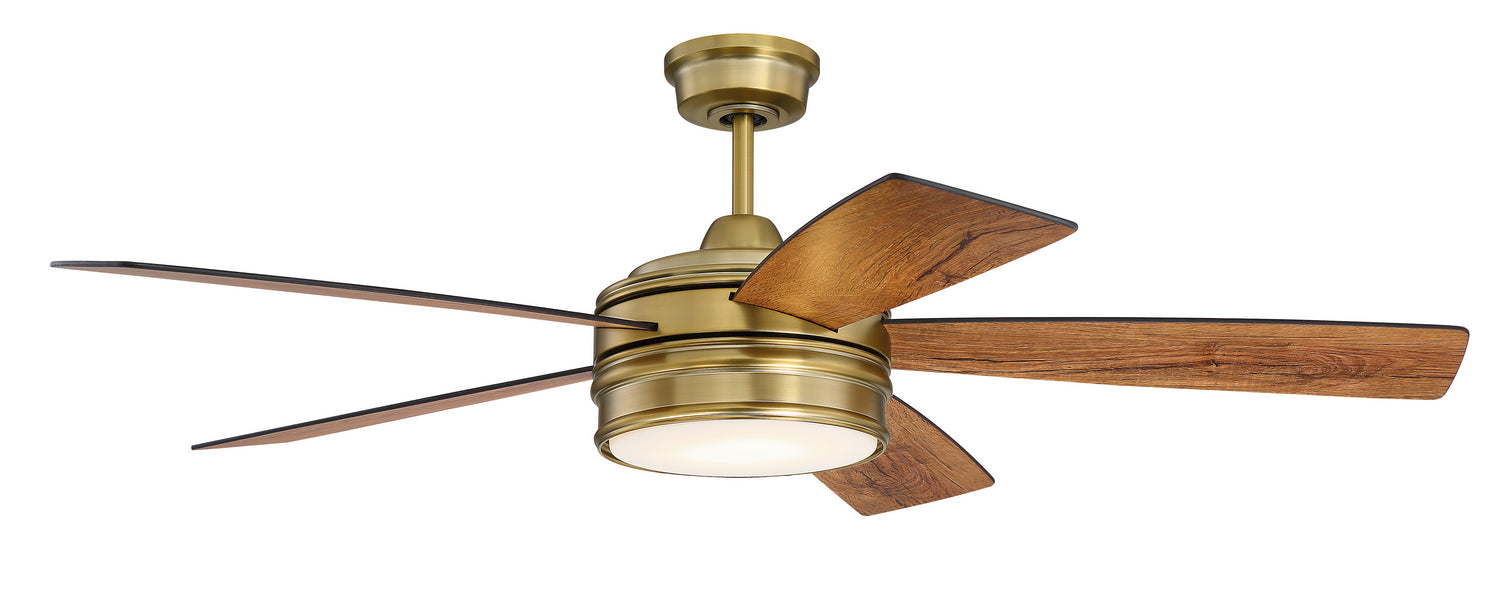 Craftmade - BRX52SB5 - 52"Ceiling Fan - Braxton - Satin Brass