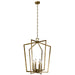 Kichler - 43495NBR - Six Light Foyer Pendant - Abbotswell - Natural Brass