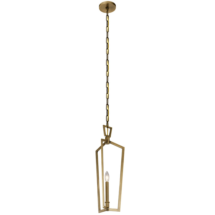 Kichler - 43497NBR - One Light Pendant - Abbotswell - Natural Brass