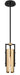 Troy Lighting - F6783-SBK/BBA - One Light Pendant - Emerson - Carbide Blk & Brushed Brass
