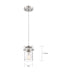 Nuvo Lighting - 60-6736 - One Light Mini Pendant - Antebellum - Brushed Nickel / Clear Glass
