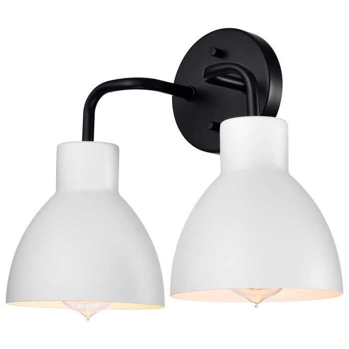 Nuvo Lighting - 60-6785 - Two Light Vanity - Sloan - Matte Black / Matte White