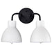Nuvo Lighting - 60-6785 - Two Light Vanity - Sloan - Matte Black / Matte White