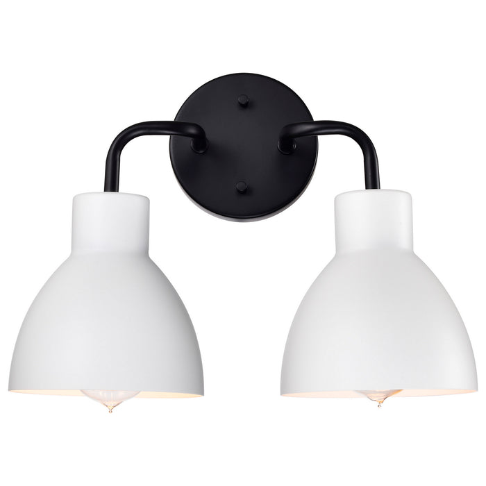 Nuvo Lighting - 60-6785 - Two Light Vanity - Sloan - Matte Black / Matte White