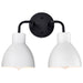 Nuvo Lighting - 60-6785 - Two Light Vanity - Sloan - Matte Black / Matte White