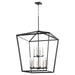 Quorum - 6809-12-69 - 12 Light Entry Pendant - Manor - Textured Black