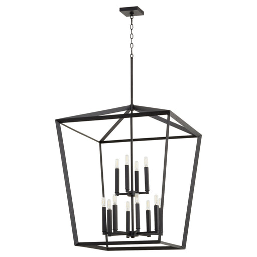 Manor 12 Light Entry Pendant Textured Black