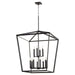 Quorum - 6809-12-69 - 12 Light Entry Pendant - Manor - Textured Black