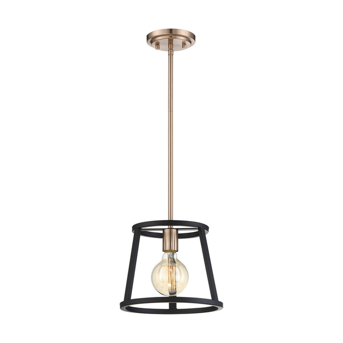 Nuvo Lighting - 60-6641 - One Light Mini Pendant - Chassis - Copper Brushed Brass / Matte Black