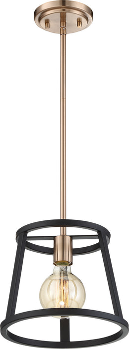Nuvo Lighting - 60-6641 - One Light Mini Pendant - Chassis - Copper Brushed Brass / Matte Black