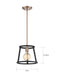 Nuvo Lighting - 60-6641 - One Light Mini Pendant - Chassis - Copper Brushed Brass / Matte Black