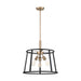 Nuvo Lighting - 60-6642 - Three Light Pendant - Chassis - Copper Brushed Brass / Matte Black