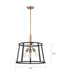 Nuvo Lighting - 60-6642 - Three Light Pendant - Chassis - Copper Brushed Brass / Matte Black