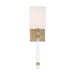Nuvo Lighting - 60-6681 - One Light Wall Sconce - Thompson - Burnished Brass / White