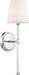 Nuvo Lighting - 60-6688 - One Light Wall Sconce - Olmstead - Polished Nickel / White Fabric