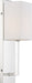 Nuvo Lighting - 60-6693 - One Light Wall Sconce - Vesey - Polished Nickel / White Fabric