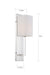Nuvo Lighting - 60-6693 - One Light Wall Sconce - Vesey - Polished Nickel / White Fabric
