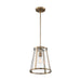 Nuvo Lighting - 60-6697 - One Light Pendant - Bruge - Burnished Brass / Clear