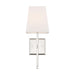 Nuvo Lighting - 60-6708 - One Light Vanity - Highline - Polished Nickel / White Fabric