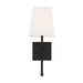 Nuvo Lighting - 60-6709 - One Light Vanity - Highline - Aged Bronze / White Fabric