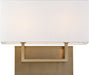 Nuvo Lighting - 60-6717 - Two Light Vanity - Tribeca - Burnished Brass / White