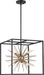 Nuvo Lighting - 60-6730 - Six Light Pendant - Spirefly - Matte Black / Burnished Brass