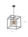 Nuvo Lighting - 60-6730 - Six Light Pendant - Spirefly - Matte Black / Burnished Brass