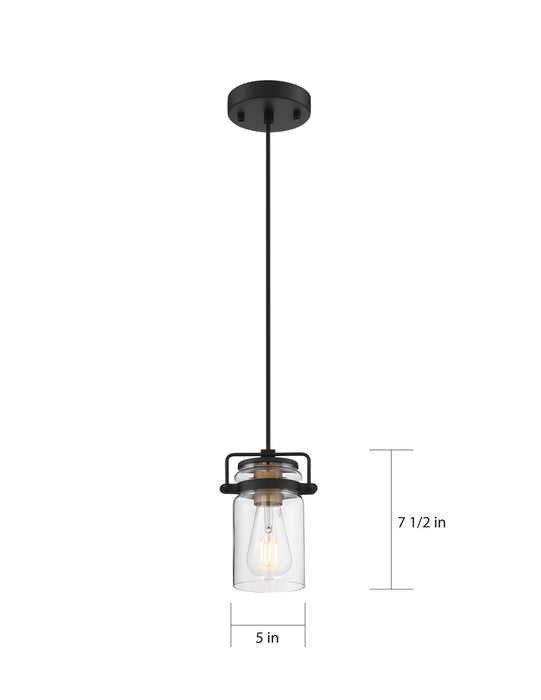 Nuvo Lighting - 60-6733 - One Light Mini Pendant - Antebellum - Black