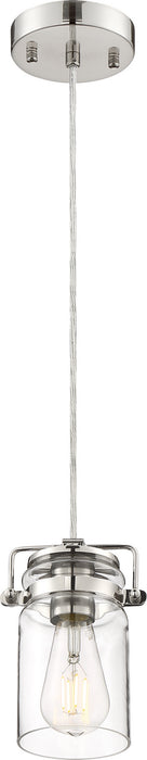 Nuvo Lighting - 60-6734 - One Light Mini Pendant - Antebellum - Polished Nickel / Clear Glass