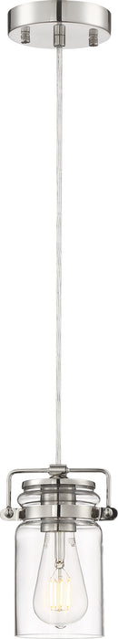 Nuvo Lighting - 60-6734 - One Light Mini Pendant - Antebellum - Polished Nickel / Clear Glass